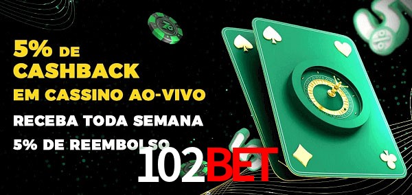 Promoções do cassino ao Vivo 102bet